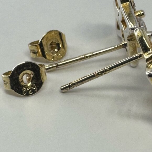 Celestial Gold and Silver Star Moon Earrings - Picture 11 of 11